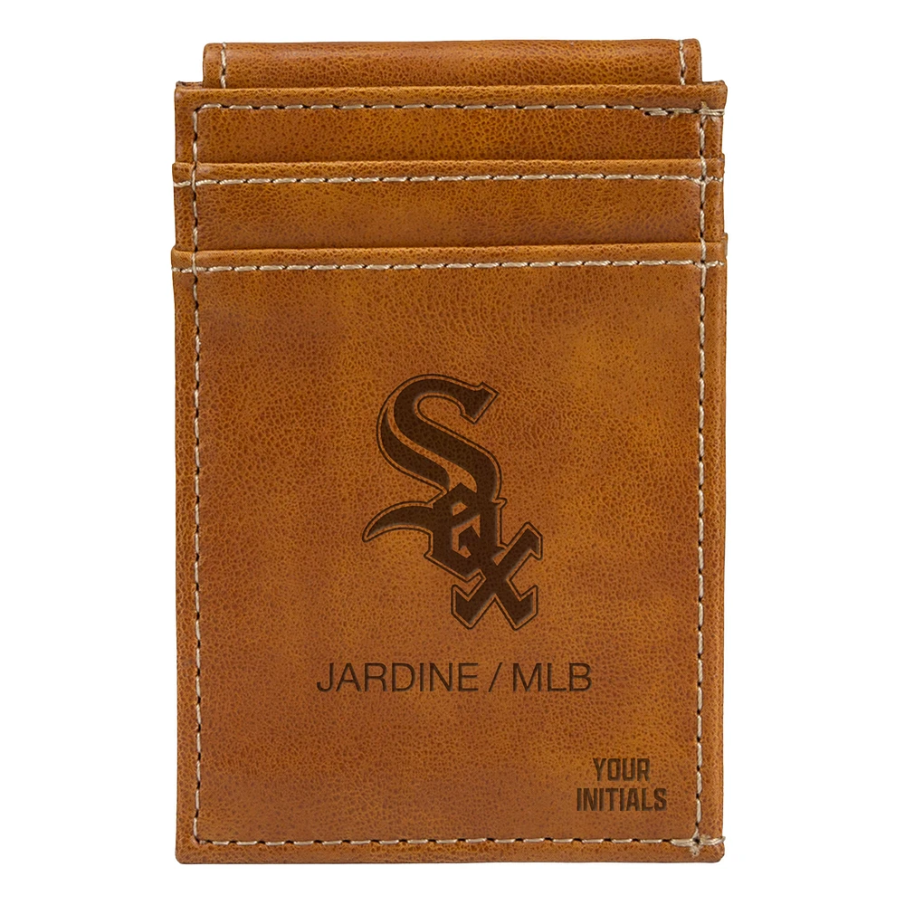 Brown Chicago White Sox Personalized Front Pocket Wallet