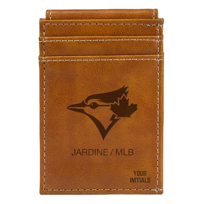 Brown Toronto Blue Jays Personalized Front Pocket Wallet