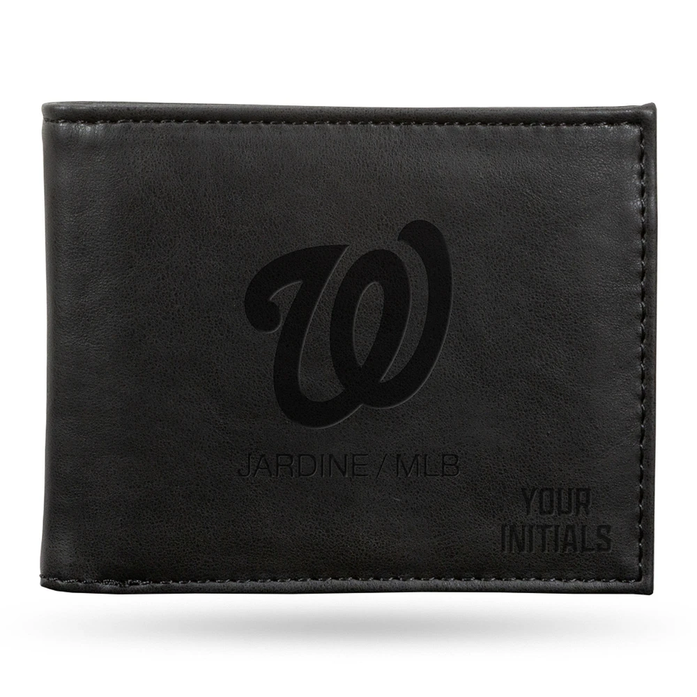 Black Washington Nationals Personalized Billfold Wallet