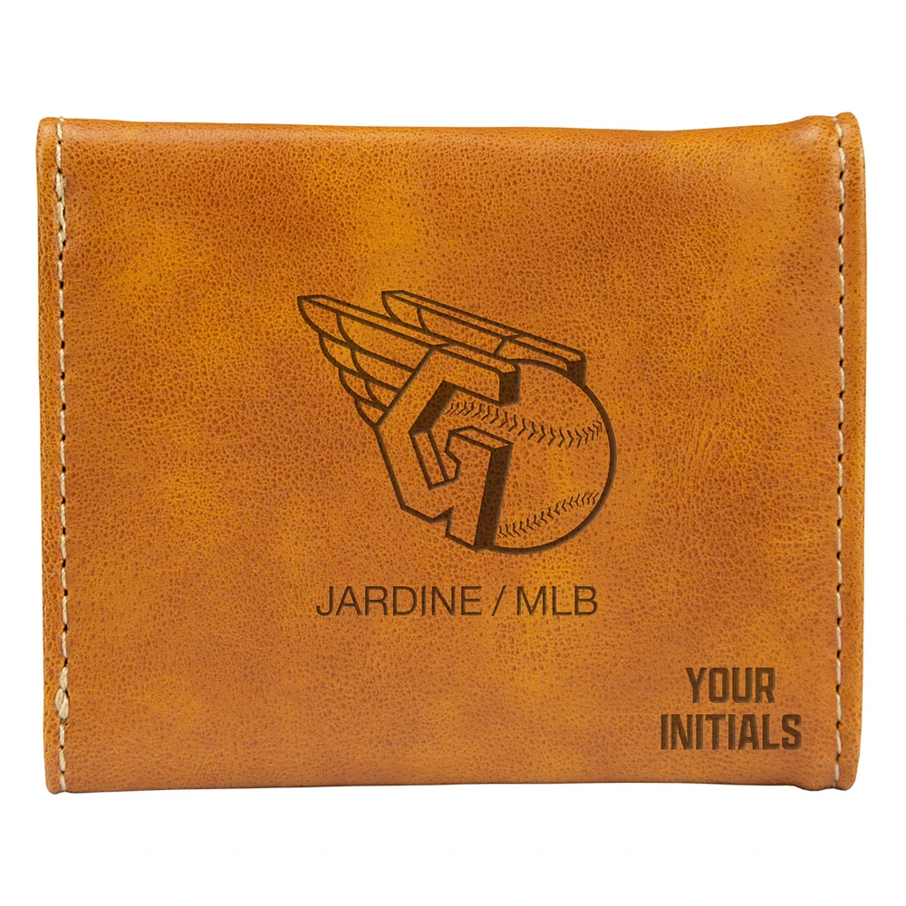Brown Cleveland Guardians Personalized Trifold Wallet