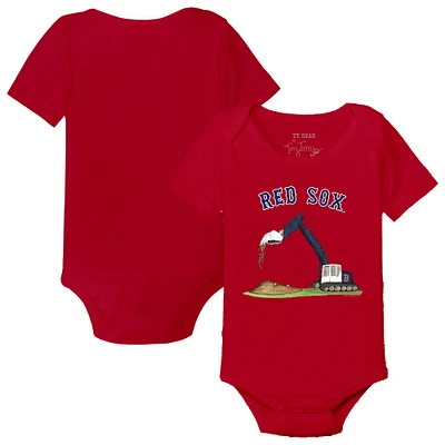 Infant Tiny Turnip Red Boston Sox Excavator Bodysuit