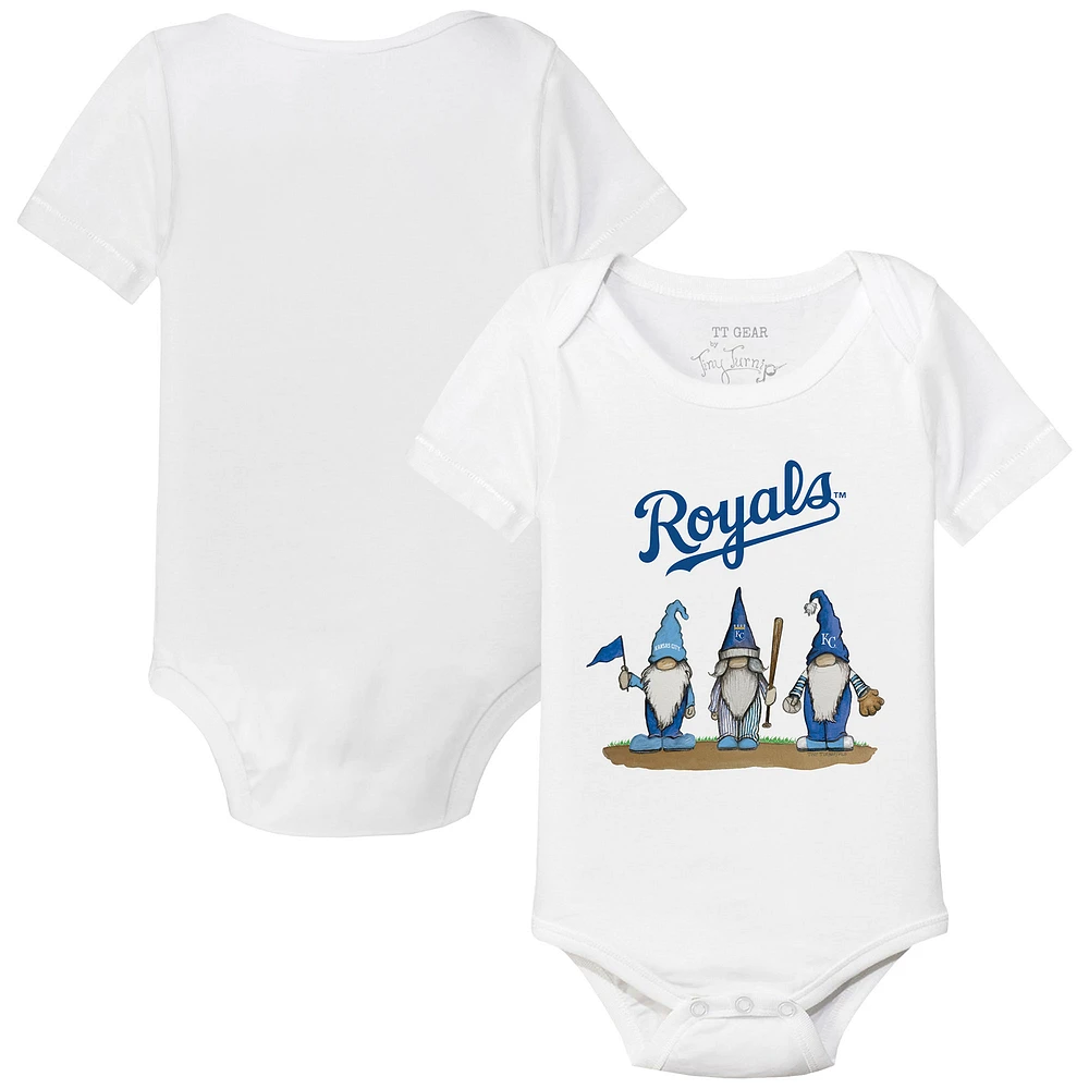 Infant Tiny Turnip White Kansas City Royals Gnomes Bodysuit