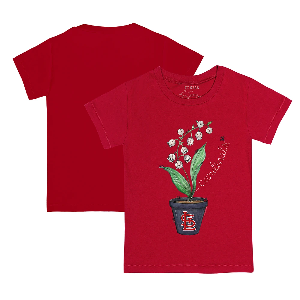 Infant Tiny Turnip Red St. Louis Cardinals Lilies & Ladybugs T-Shirt