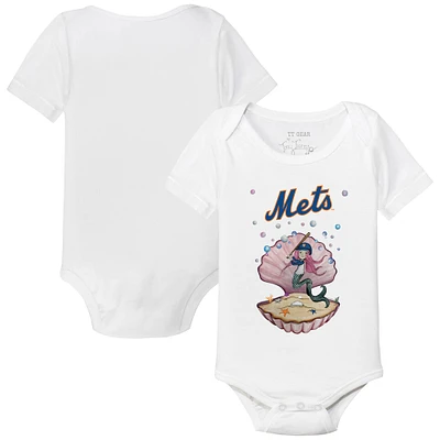 Infant Tiny Turnip White New York Mets Mermaid Bodysuit