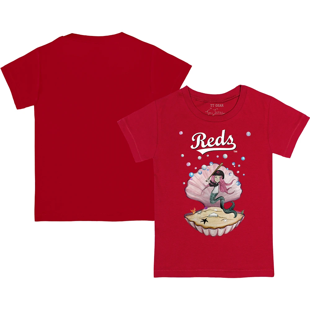 Infant Tiny Turnip Red Cincinnati Reds Mermaid T-Shirt