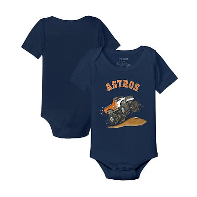 Infant Tiny Turnip Navy Houston Astros Monster Truck Bodysuit