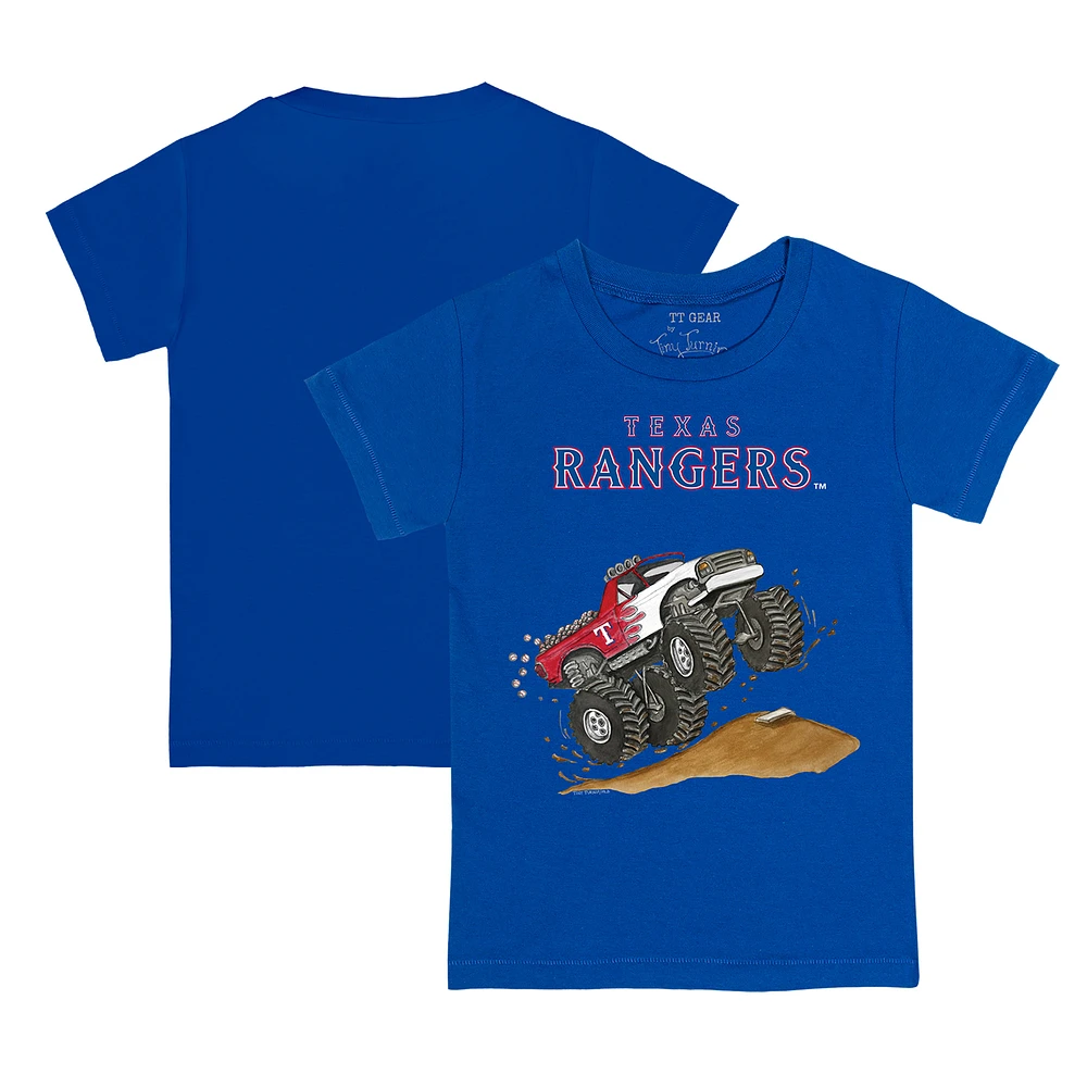 Infant Tiny Turnip Royal Texas Rangers Monster Truck T-Shirt