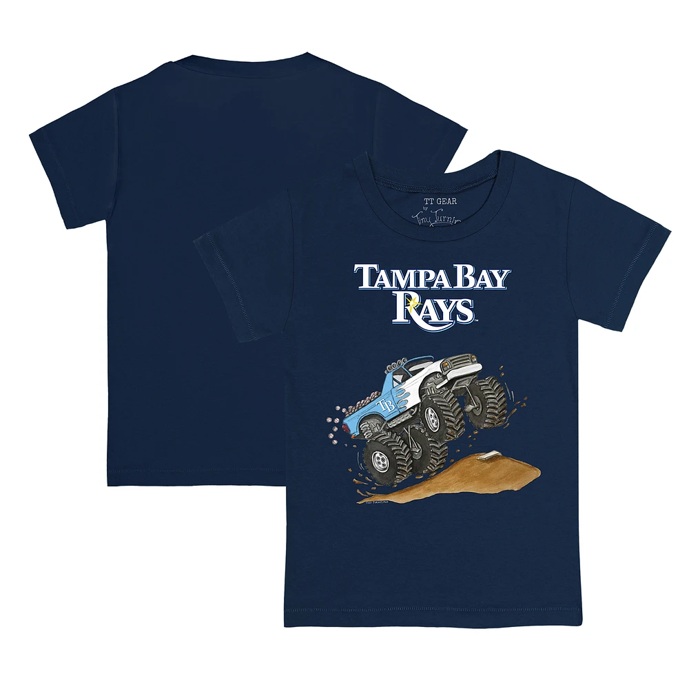 Infant Tiny Turnip Navy Tampa Bay Rays Monster Truck T-Shirt