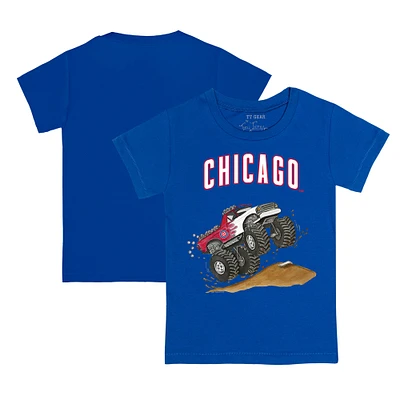 Infant Tiny Turnip Royal Chicago Cubs Monster Truck T-Shirt