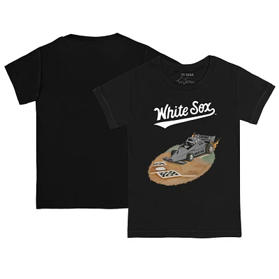 Infant Tiny Turnip Black Chicago White Sox Race Car T-Shirt