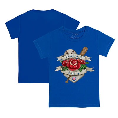 Infant Tiny Turnip Royal Chicago Cubs Tattoo Rose T-Shirt