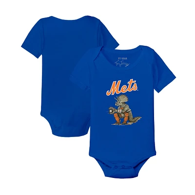 Infant Tiny Turnip Royal New York Mets Triceratops Bodysuit