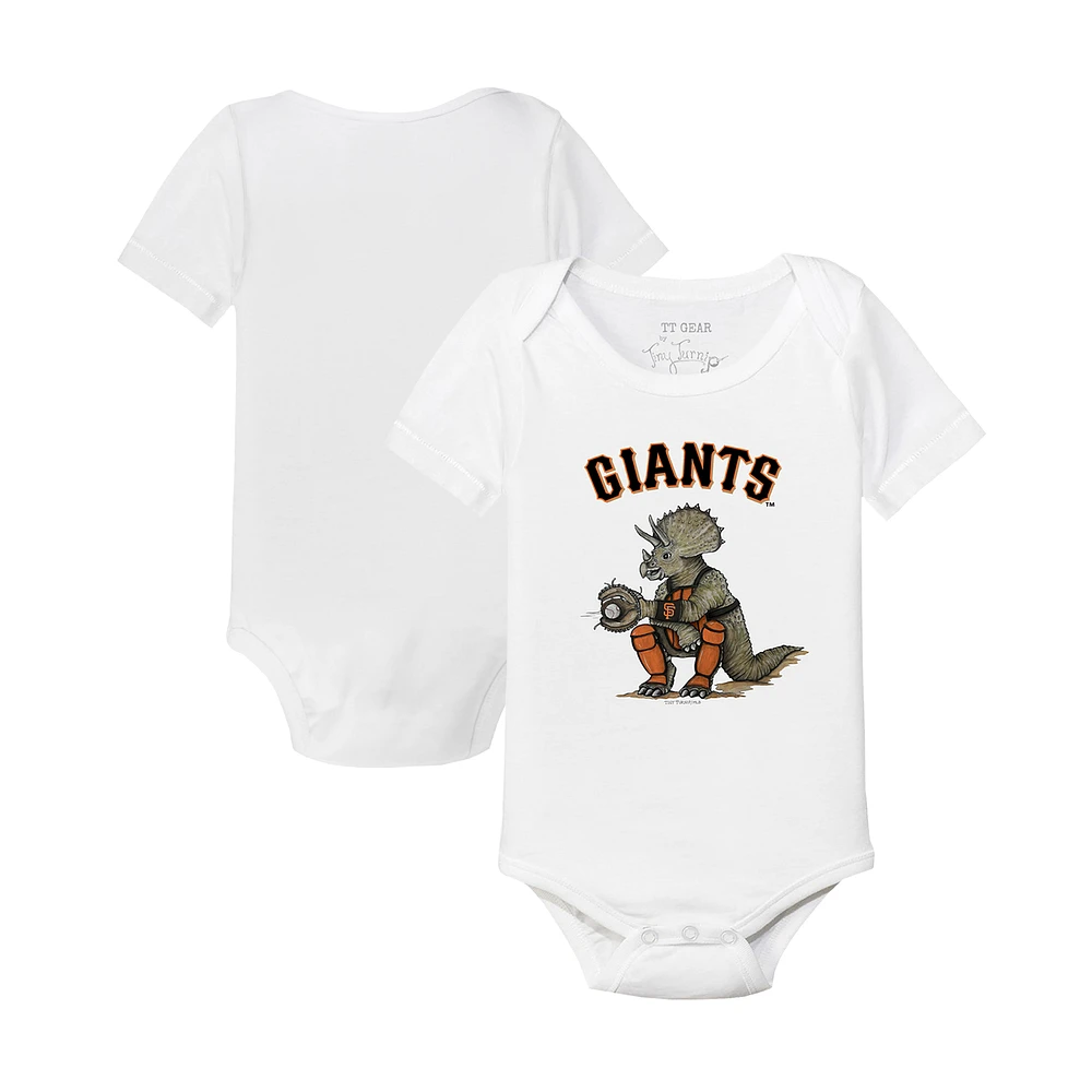 Infant Tiny Turnip White San Francisco Giants Triceratops Bodysuit