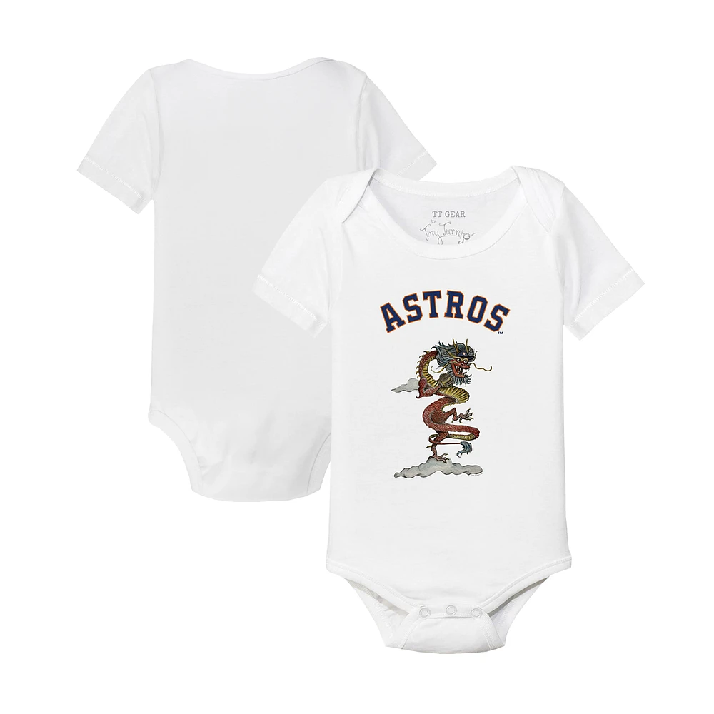 Infant Tiny Turnip White Houston Astros 2024 Year of the Dragon Bodysuit