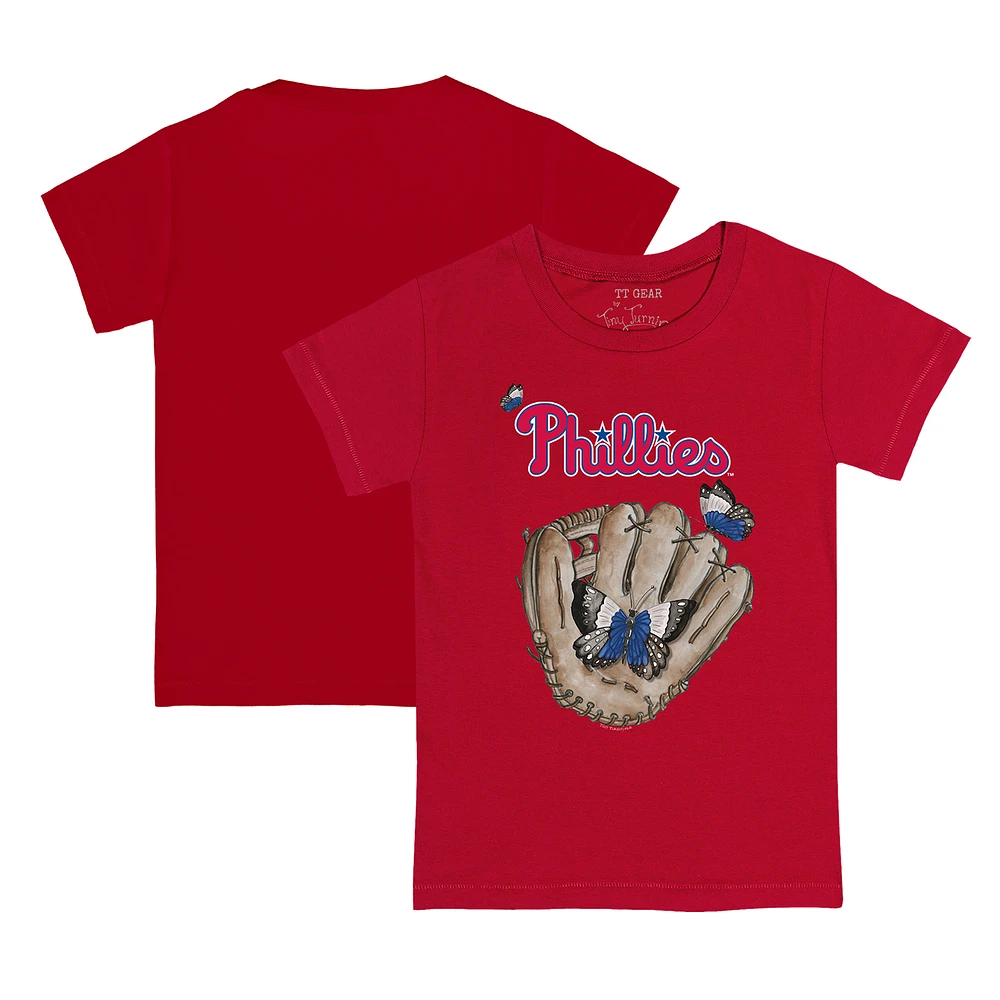Toddler Tiny Turnip Red Philadelphia Phillies Butterfly Glove T-Shirt