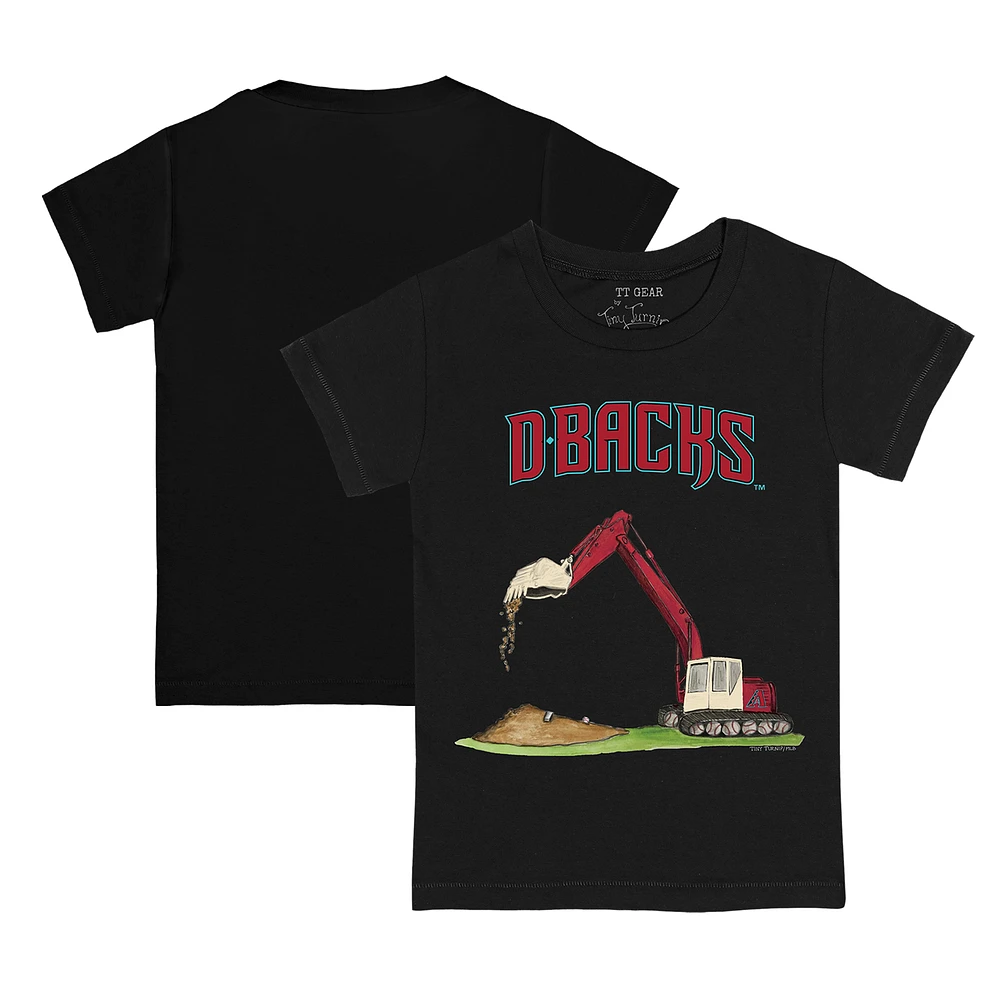Toddler Tiny Turnip Black Arizona Diamondbacks Excavator T-Shirt