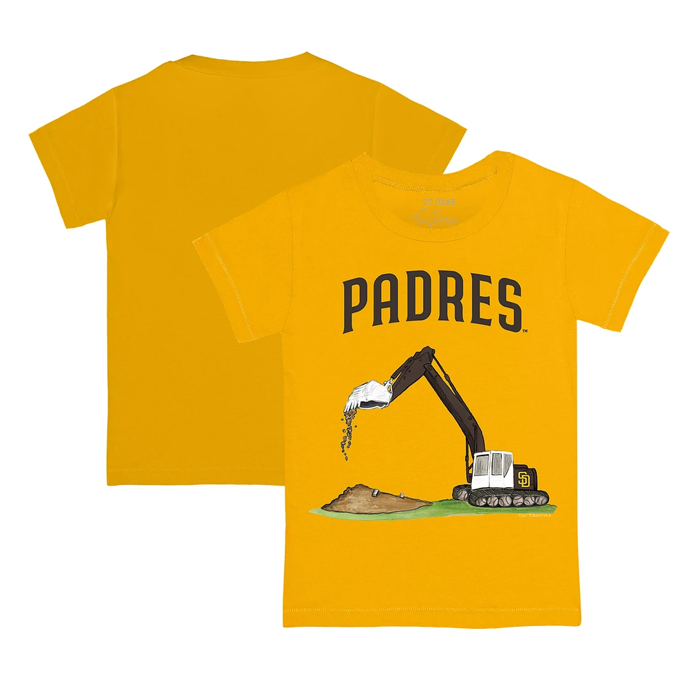 Toddler Tiny Turnip Gold San Diego Padres Excavator T-Shirt