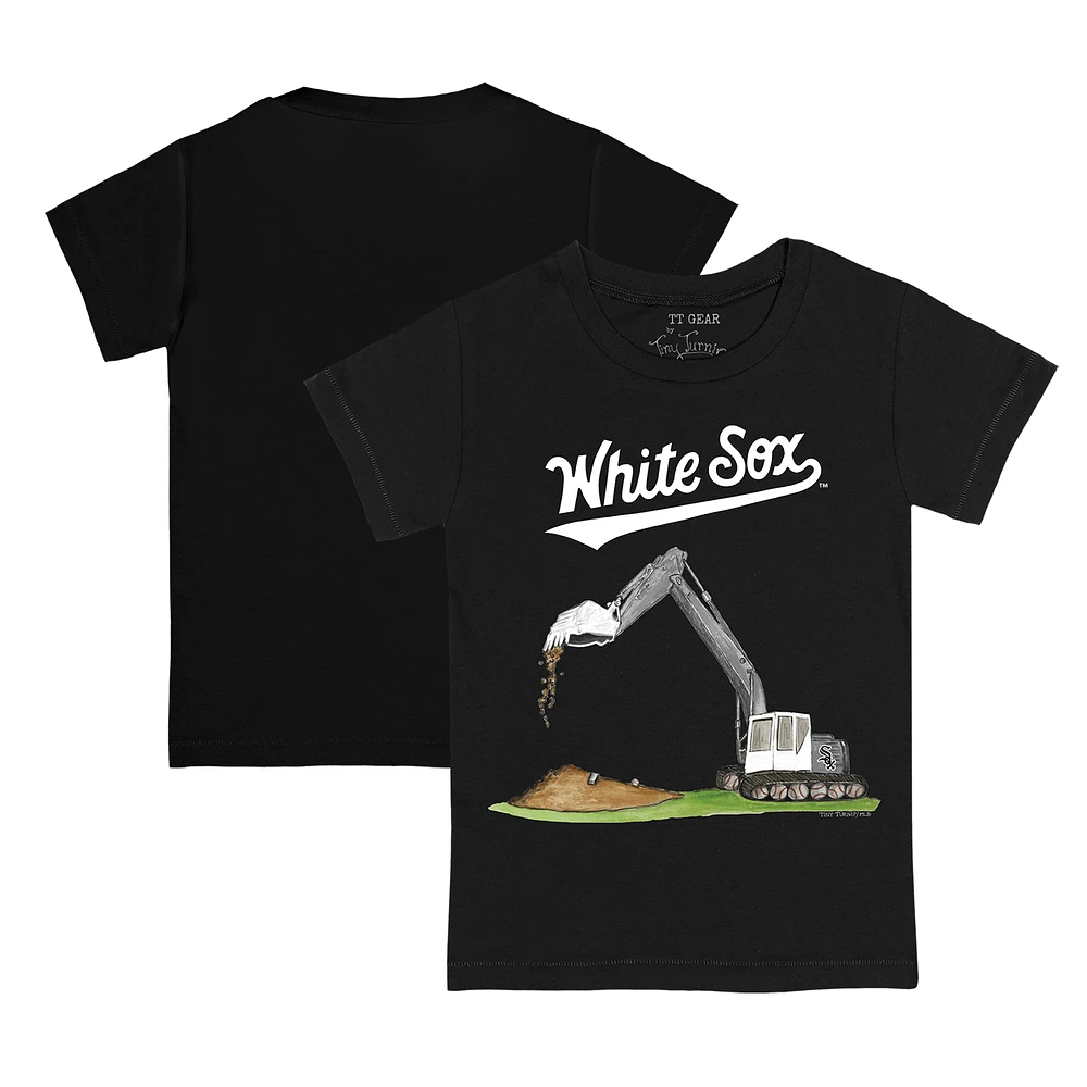 Toddler Tiny Turnip Black Chicago White Sox Excavator T-Shirt