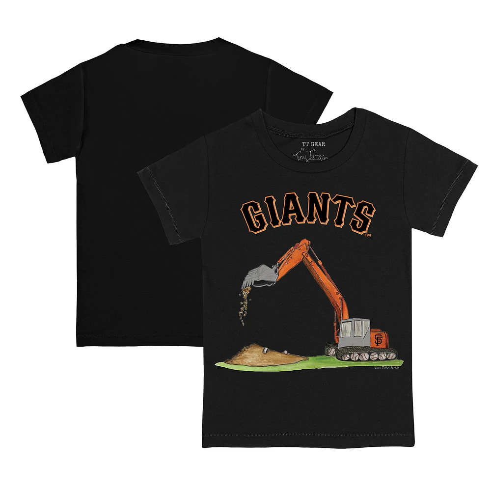 Toddler Tiny Turnip Black San Francisco Giants Excavator T-Shirt