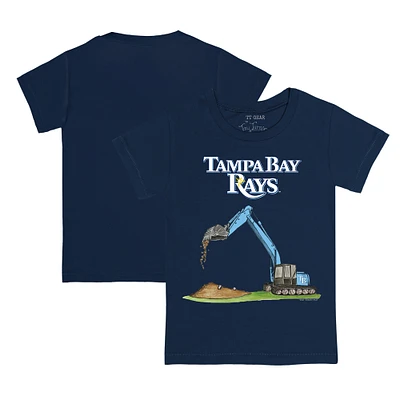 Toddler Tiny Turnip Navy Tampa Bay Rays Excavator T-Shirt