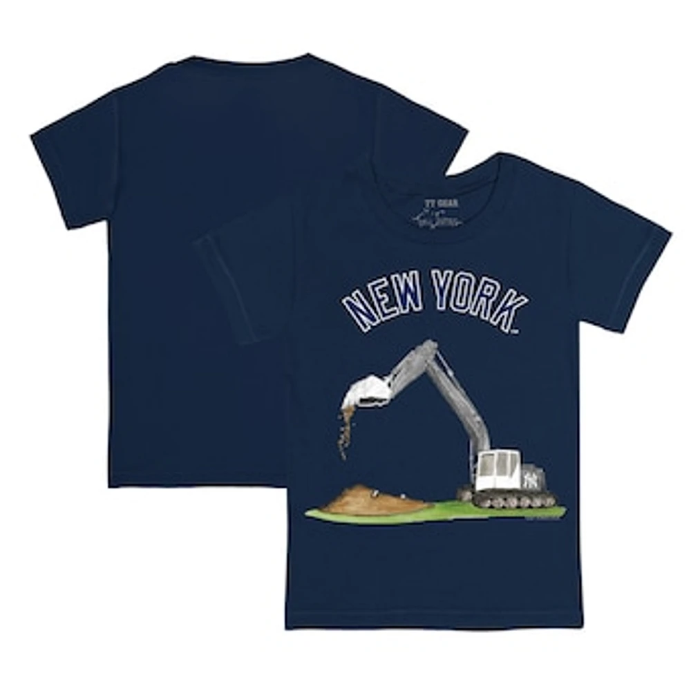 Toddler Tiny Turnip Navy New York Yankees Excavator T-Shirt