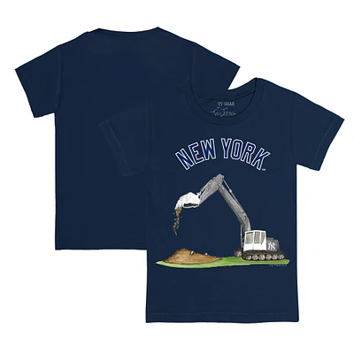Toddler Tiny Turnip Navy New York Yankees Excavator T-Shirt