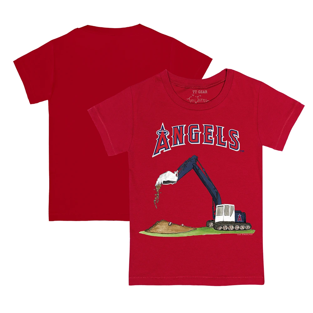 Toddler Tiny Turnip Red Los Angeles Angels Excavator T-Shirt