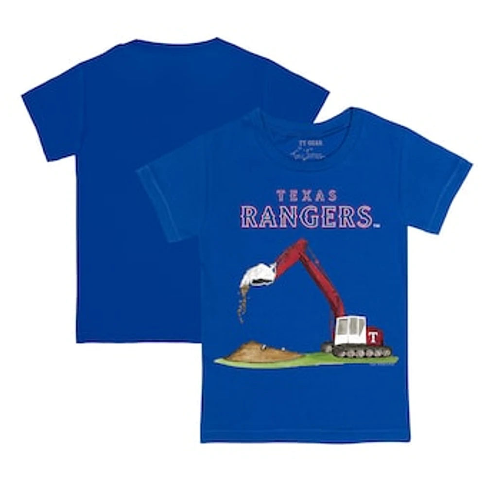 Toddler Tiny Turnip Royal Texas Rangers Excavator T-Shirt