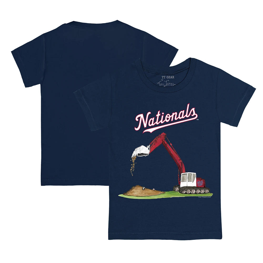 Toddler Tiny Turnip Navy Washington Nationals Excavator T-Shirt
