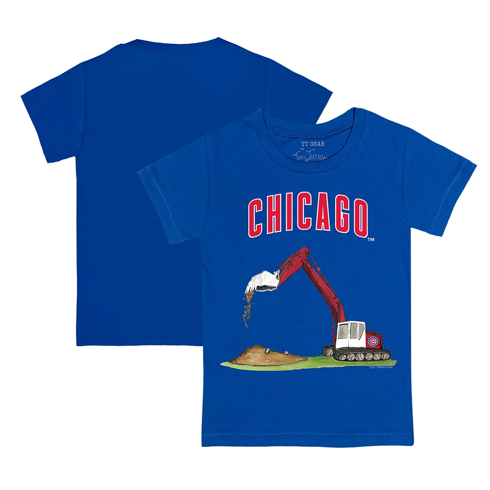 Toddler Tiny Turnip Royal Chicago Cubs Excavator T-Shirt