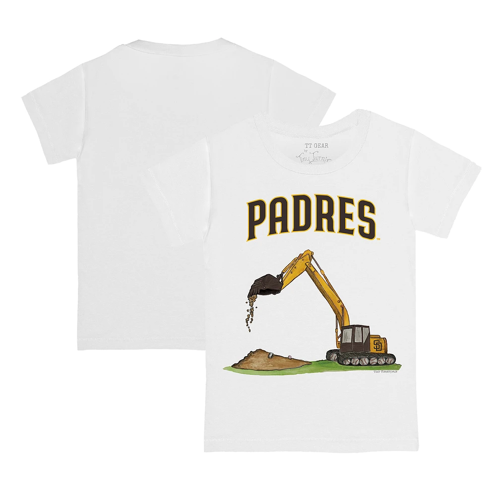Toddler Tiny Turnip White San Diego Padres Excavator T-Shirt