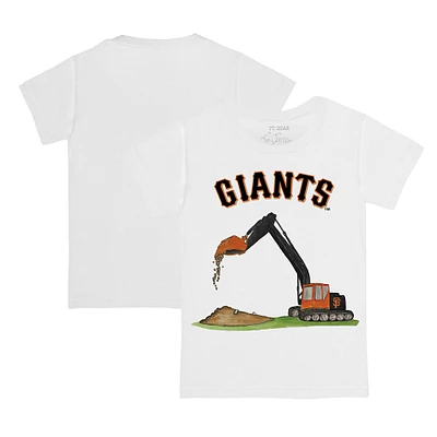 Toddler Tiny Turnip White San Francisco Giants Excavator T-Shirt