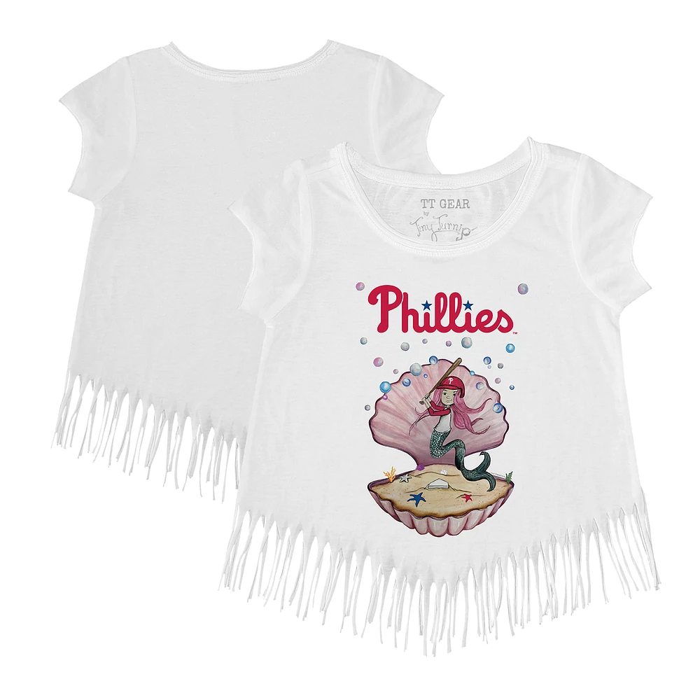 Girls Toddler Tiny Turnip Philadelphia Phillies Mermaid Fringe T-Shirt