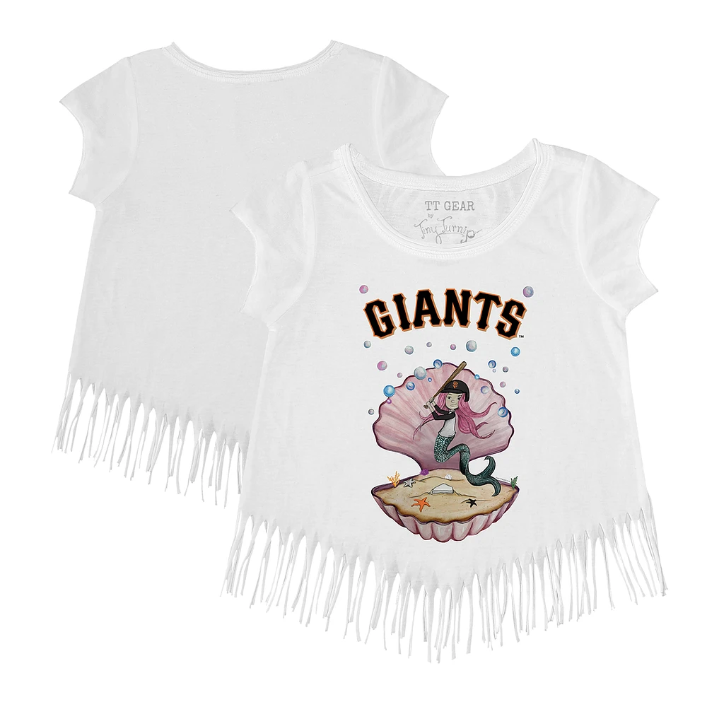Girls Toddler Tiny Turnip San Francisco Giants Mermaid Fringe T-Shirt
