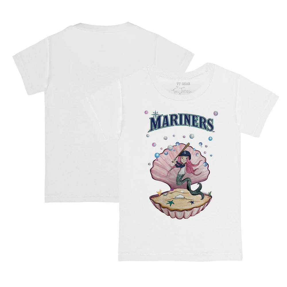 Toddler Tiny Turnip White Seattle Mariners Mermaid T-Shirt