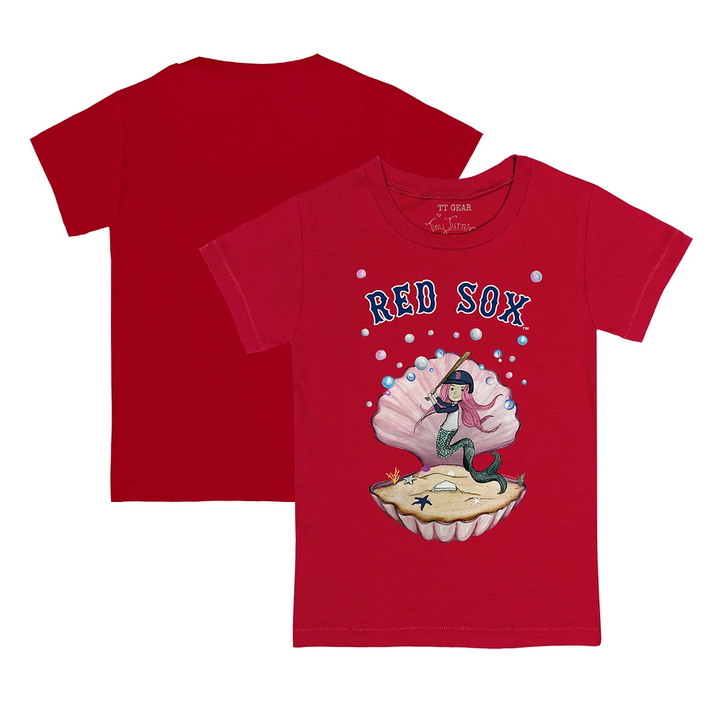 Toddler Tiny Turnip Red Boston Sox Mermaid T-Shirt