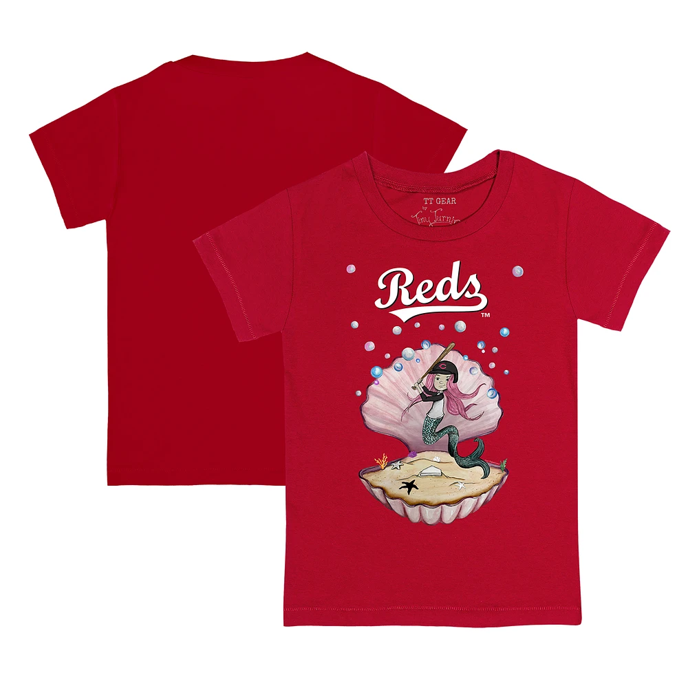 Toddler Tiny Turnip Red Cincinnati Reds Mermaid T-Shirt