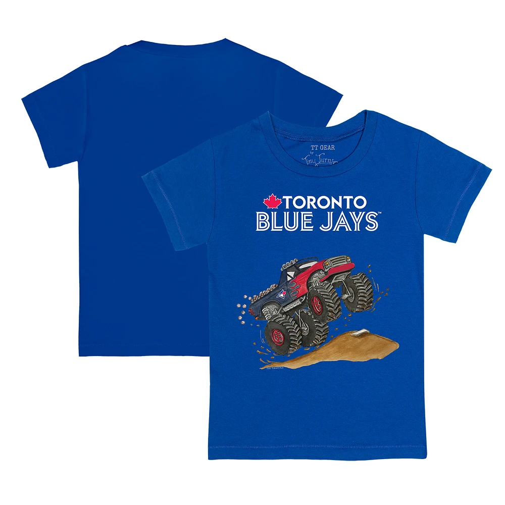 Toddler Tiny Turnip Royal Toronto Blue Jays Monster Truck T-Shirt