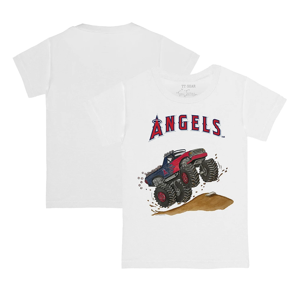 Toddler Tiny Turnip Los Angeles Angels Monster Truck T-Shirt