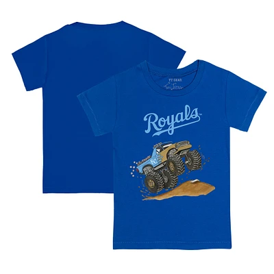 Toddler Tiny Turnip Royal Kansas City Royals Monster Truck T-Shirt