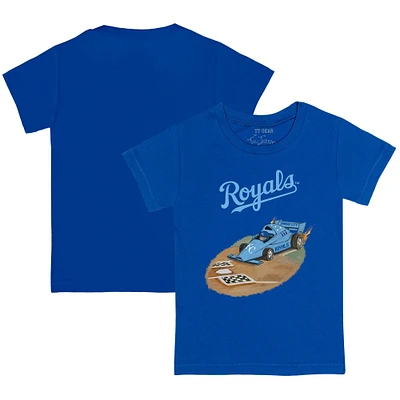 Toddler Tiny Turnip Royal Kansas City Royals Race Car T-Shirt