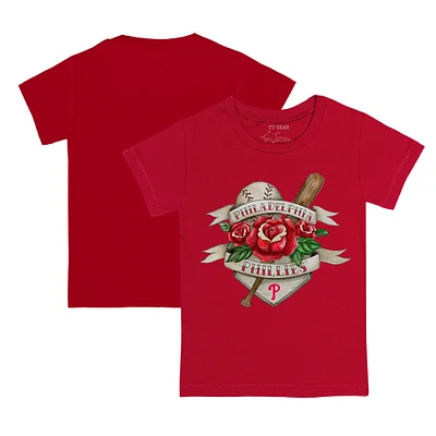 Toddler Tiny Turnip Red Philadelphia Phillies Tattoo Rose T-Shirt