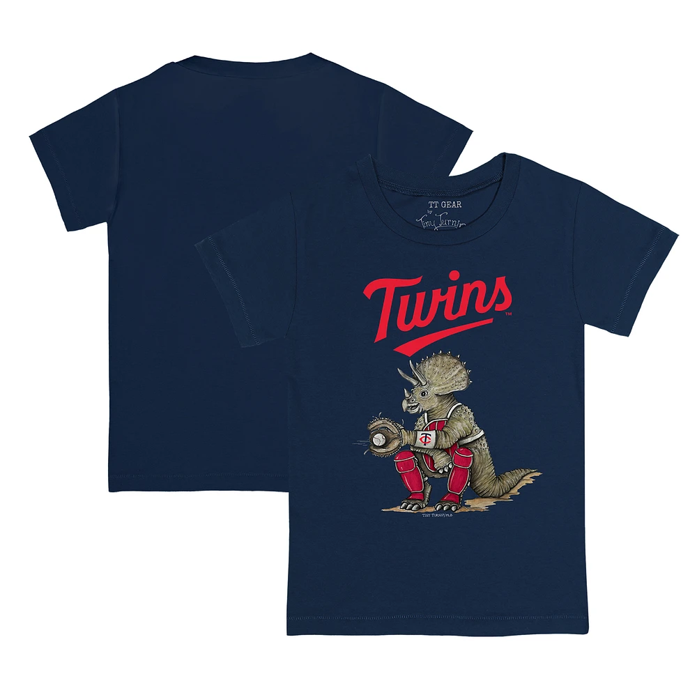 Toddler Tiny Turnip Navy Minnesota Twins Triceratops T-Shirt