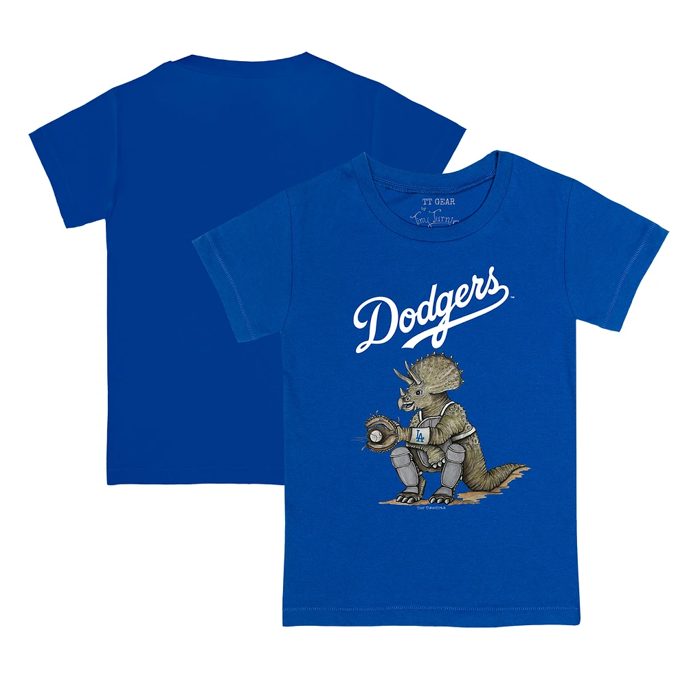 Toddler Tiny Turnip Royal Los Angeles Dodgers Triceratops T-Shirt