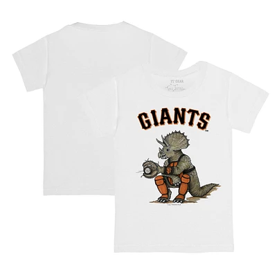 Toddler Tiny Turnip White San Francisco Giants Triceratops T-Shirt