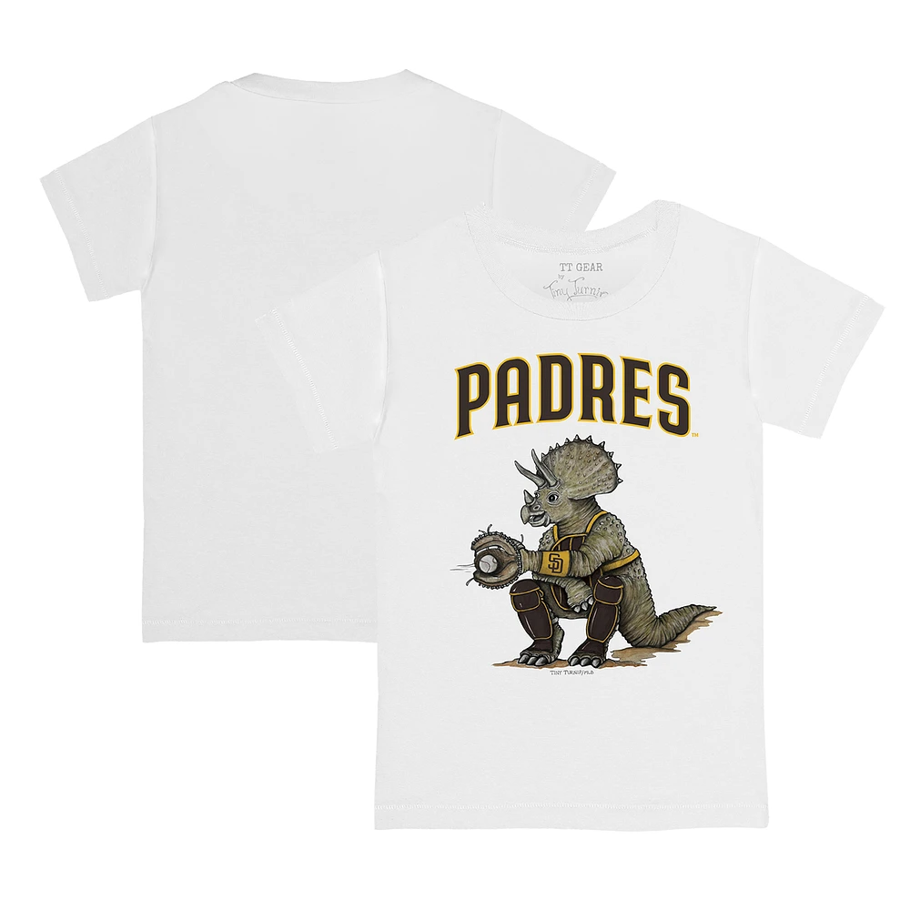 Toddler Tiny Turnip White San Diego Padres Triceratops T-Shirt