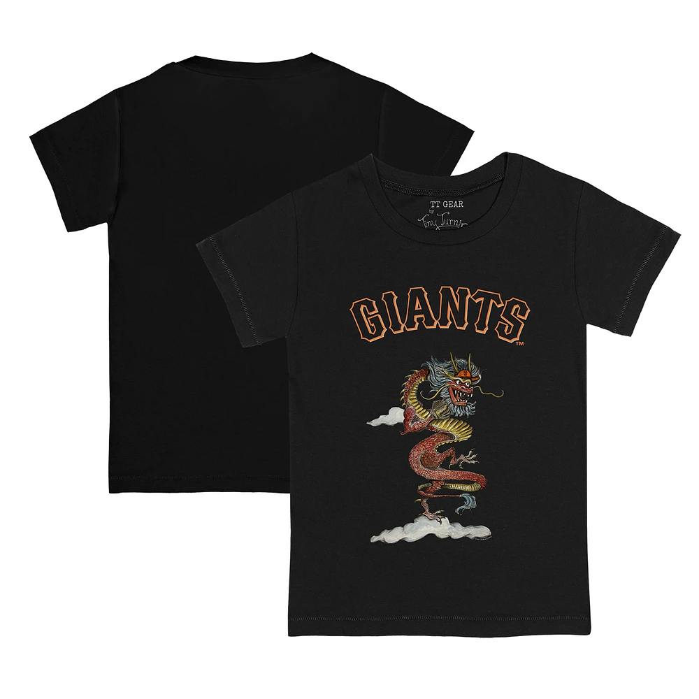 Toddler Tiny Turnip Black San Francisco Giants 2024 Year of the Dragon T-Shirt