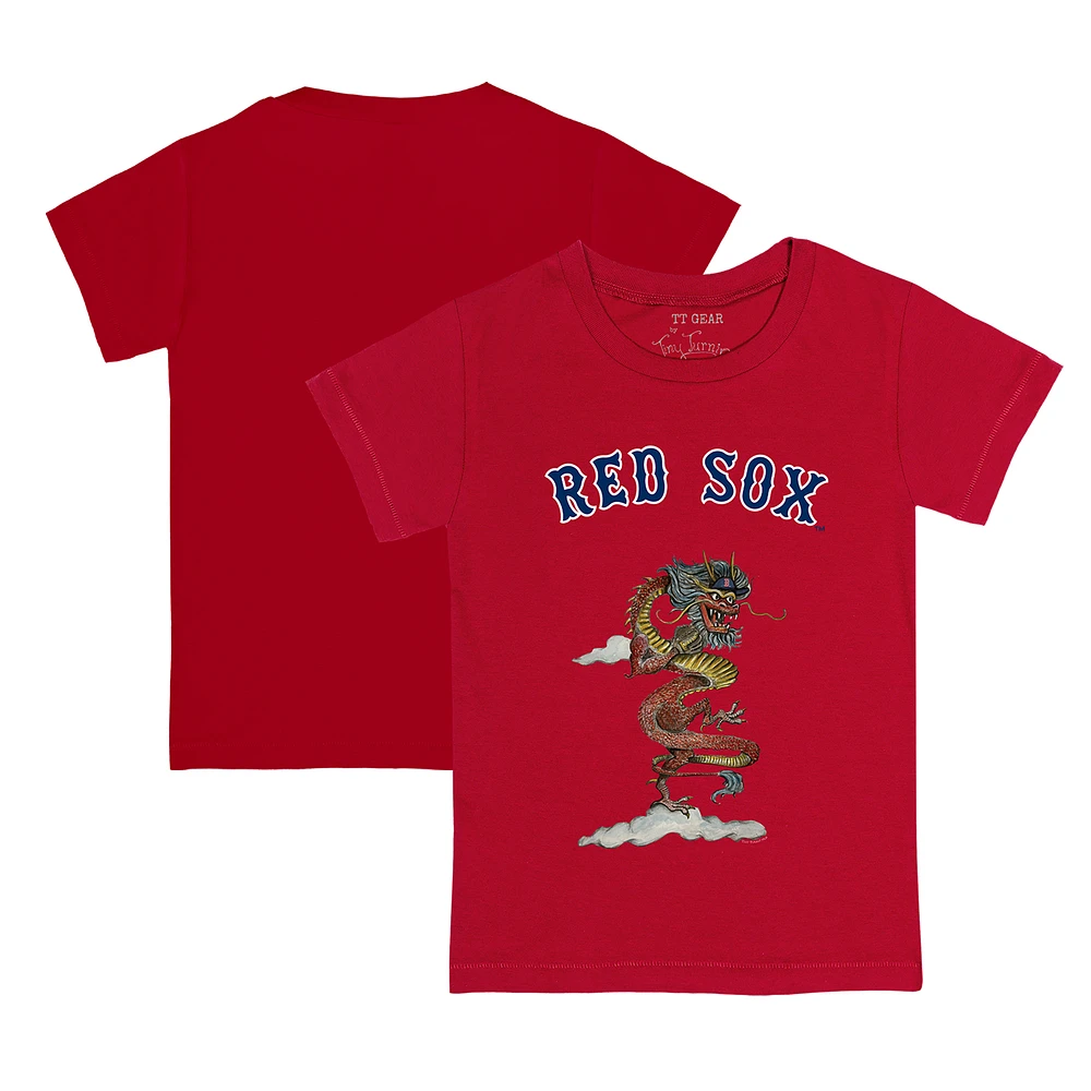 Toddler Tiny Turnip Red Boston Sox 2024 Year of the Dragon T-Shirt