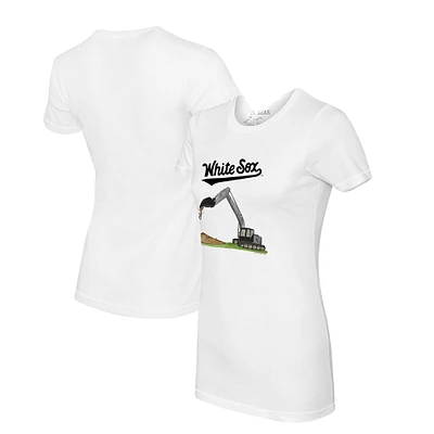 Women's Tiny Turnip White Chicago Sox Excavator T-Shirt