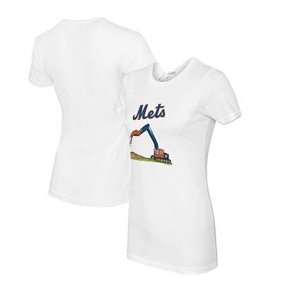 Women's Tiny Turnip White New York Mets Excavator T-Shirt